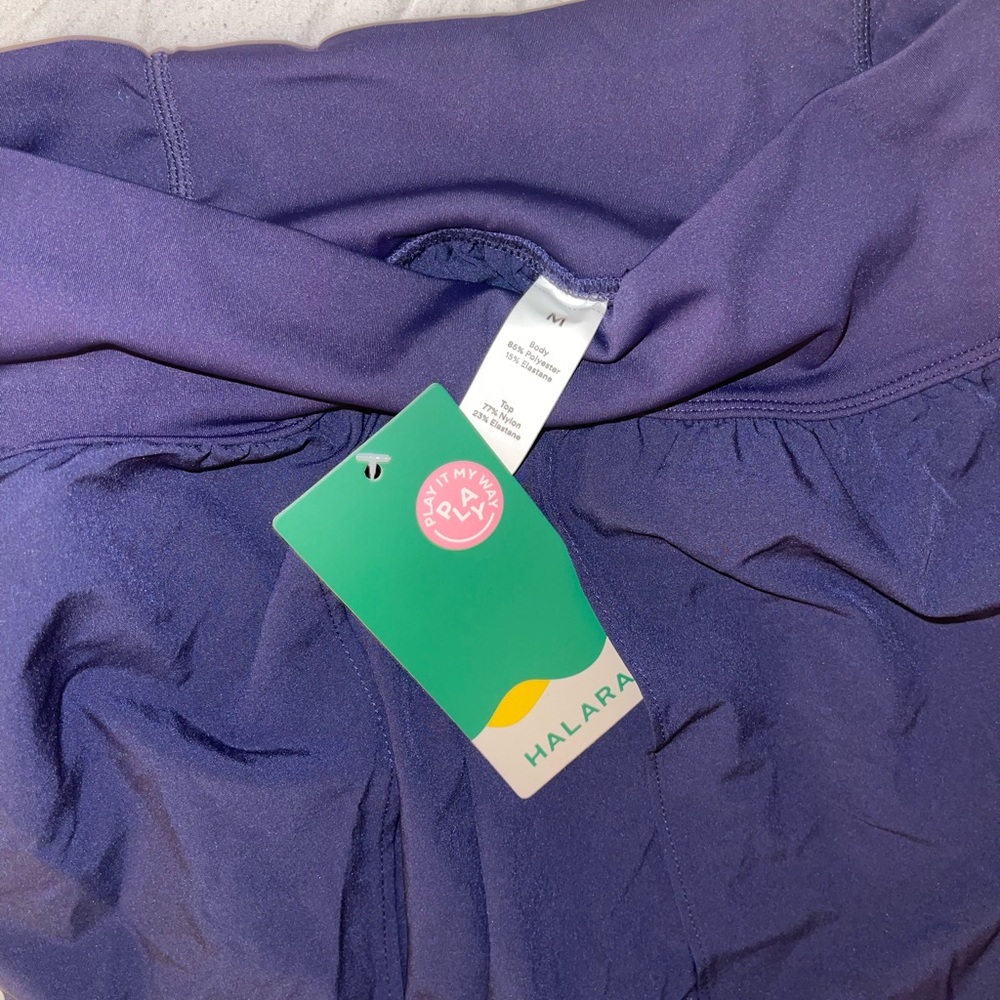 NWT HALARA Navy flowy Yoga pants - Picture 6 of 7